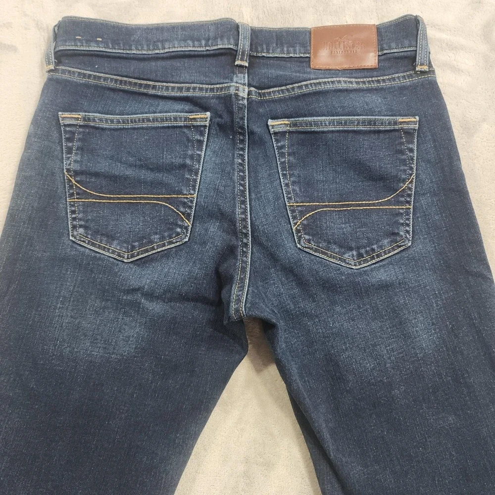 Hollister Jeans Mens 30x32 Blue Slim Straight Epic Flex Stretch Denim Casual